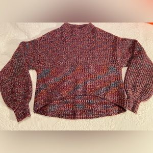 Purple cable knit sweater